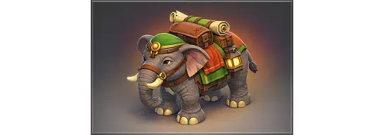 Item mensageiro Elefante Frostivus do Dota 2.